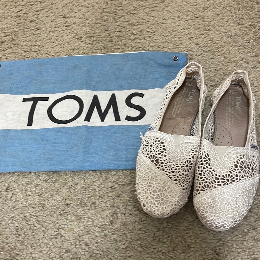 TOMS Ivory Moroccan Crochet